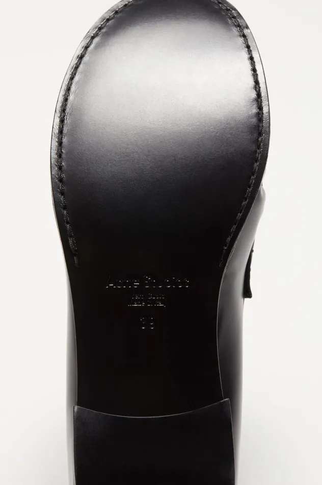 Acne Studios Leather Loafers Black Women Shoes