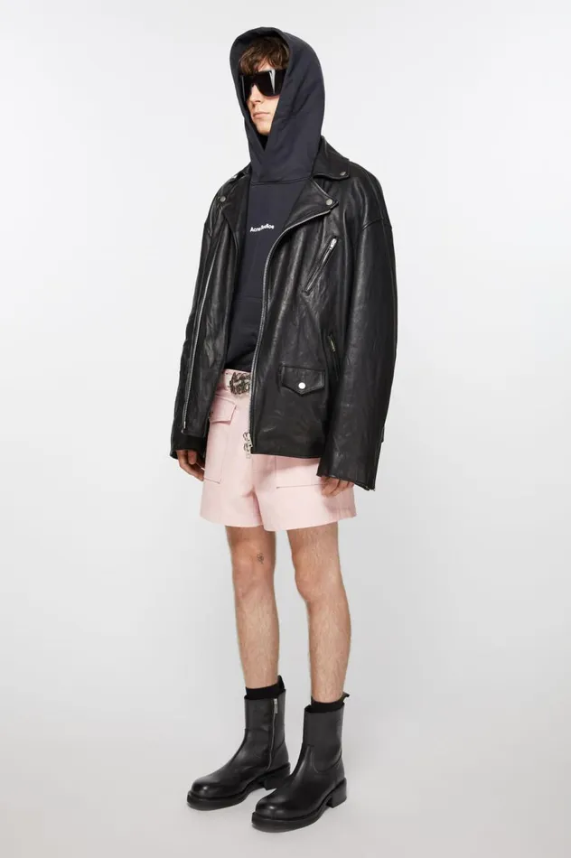 Acne Studios Leather Waxed Boots Black Men Shoes