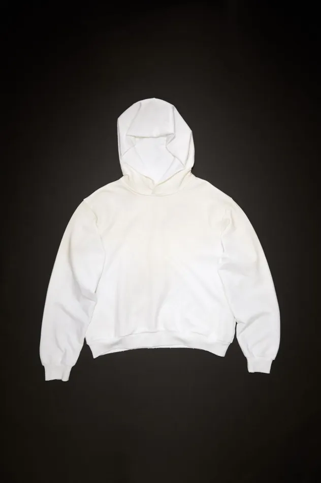 Acne Studios Logo Hooded Sweater Dusty White Men Sweatshirts