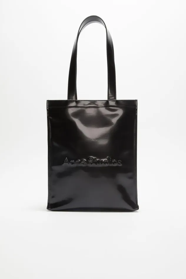 Acne Studios Logo Shoulder Tote Bag Black Men Bags
