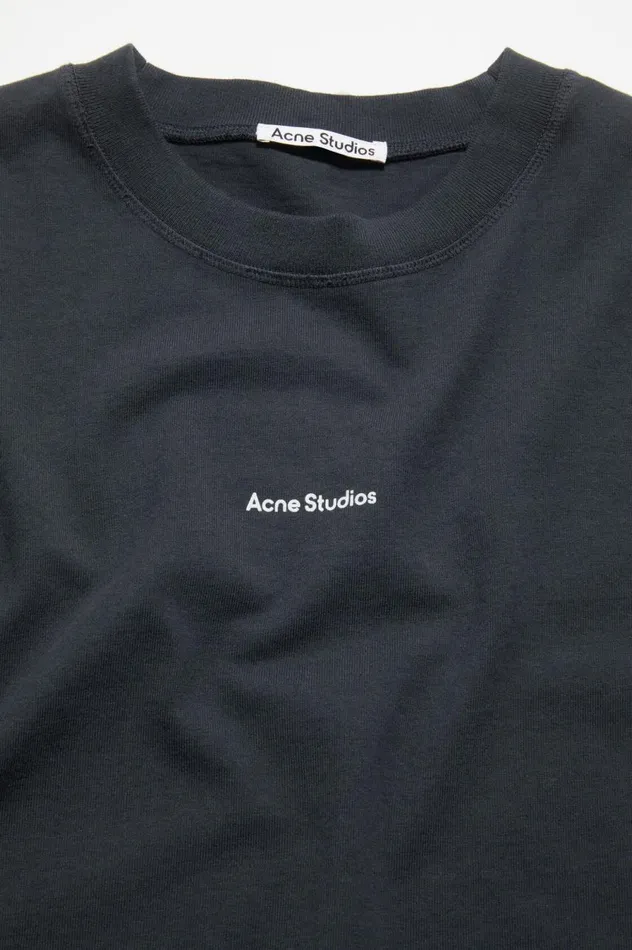 Acne Studios Logo Tshirt Black Women Tshirts