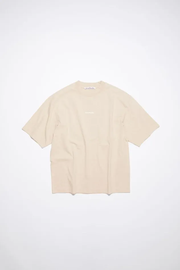 Acne Studios Logo Tshirt Champagne Beige Men Tshirts