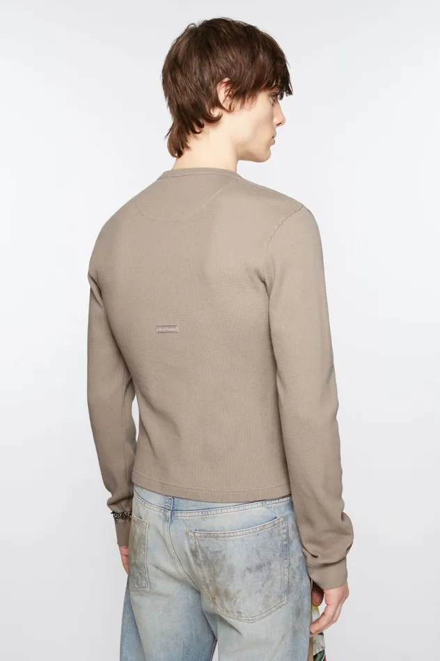 Acne Studios Long Sleeve Tshirt 8211 Fitted Fit Concrete Grey Women Tshirts