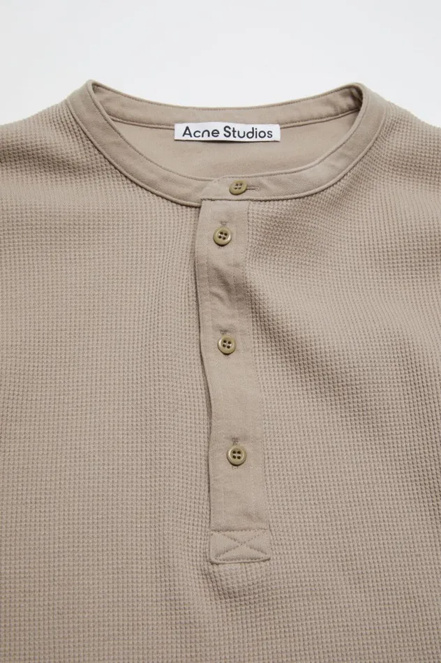 Acne Studios Long Sleeve Tshirt 8211 Fitted Fit Concrete Grey Women Tshirts