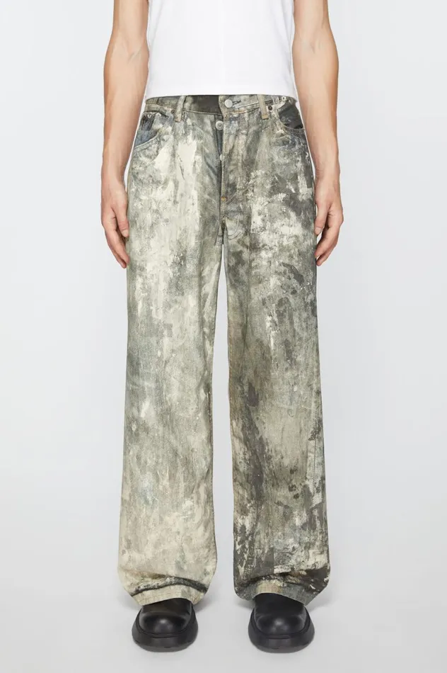 Acne Studios Loose Fit Trousers 1981M Cold Grey Women Jeans