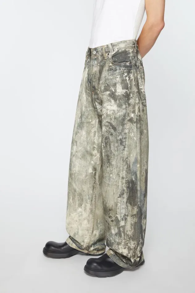 Acne Studios Loose Fit Trousers 1981M Cold Grey Women Jeans
