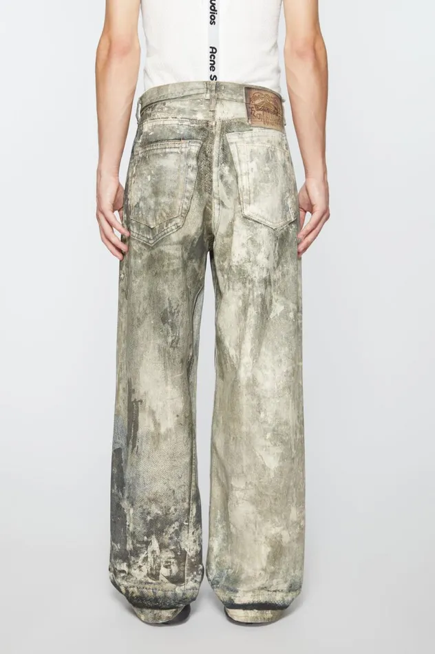 Acne Studios Loose Fit Trousers 1981M Cold Grey Women Jeans