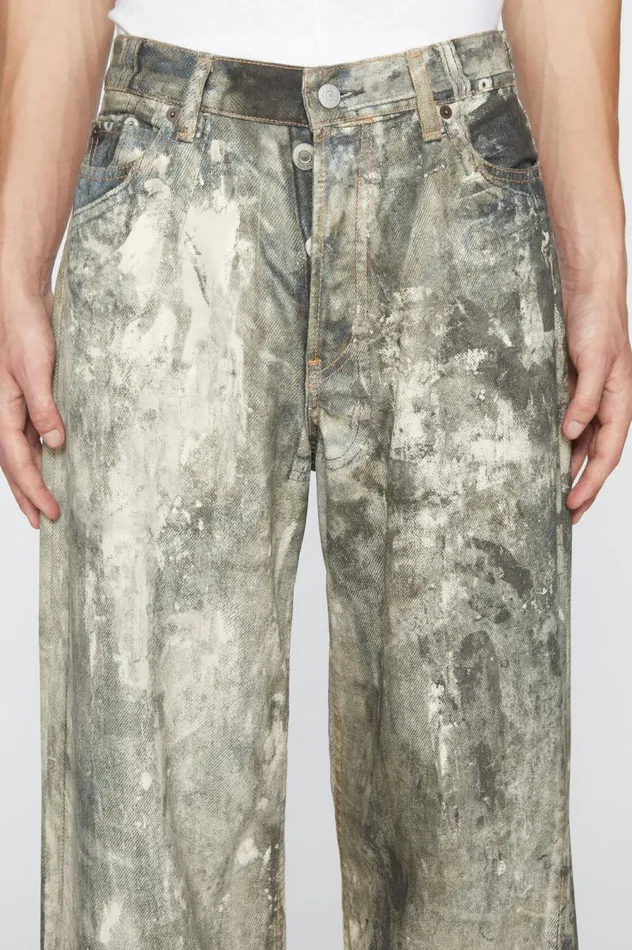 Acne Studios Loose Fit Trousers 1981M Cold Grey Women Jeans