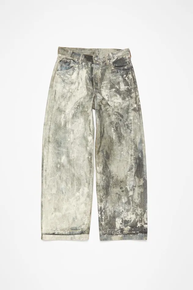 Acne Studios Loose Fit Trousers 1981M Cold Grey Women Jeans