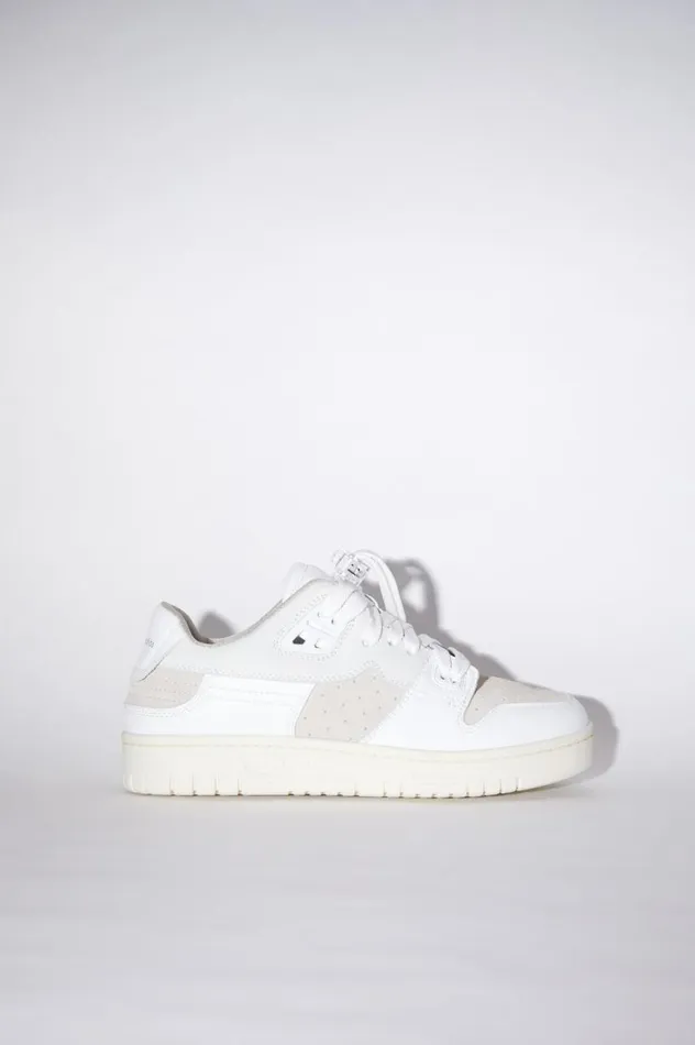 Acne Studios Low Top Leather Sneakers Whiteoff White Women Shoes