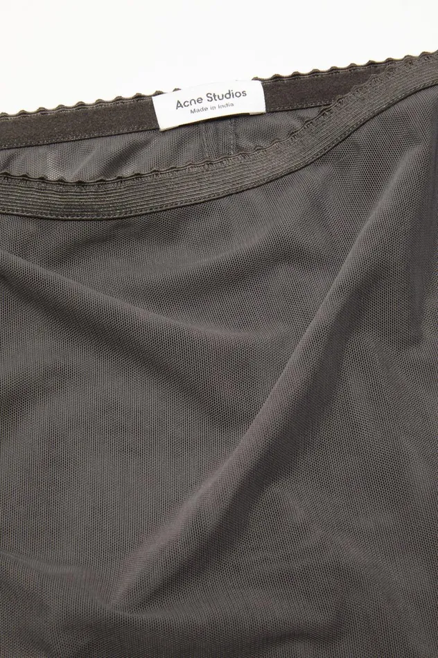 Acne Studios Mesh Skirt Anthracite Grey Women Skirts