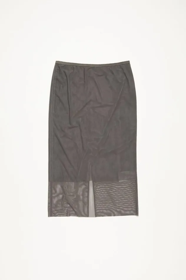 Acne Studios Mesh Skirt Anthracite Grey Women Skirts