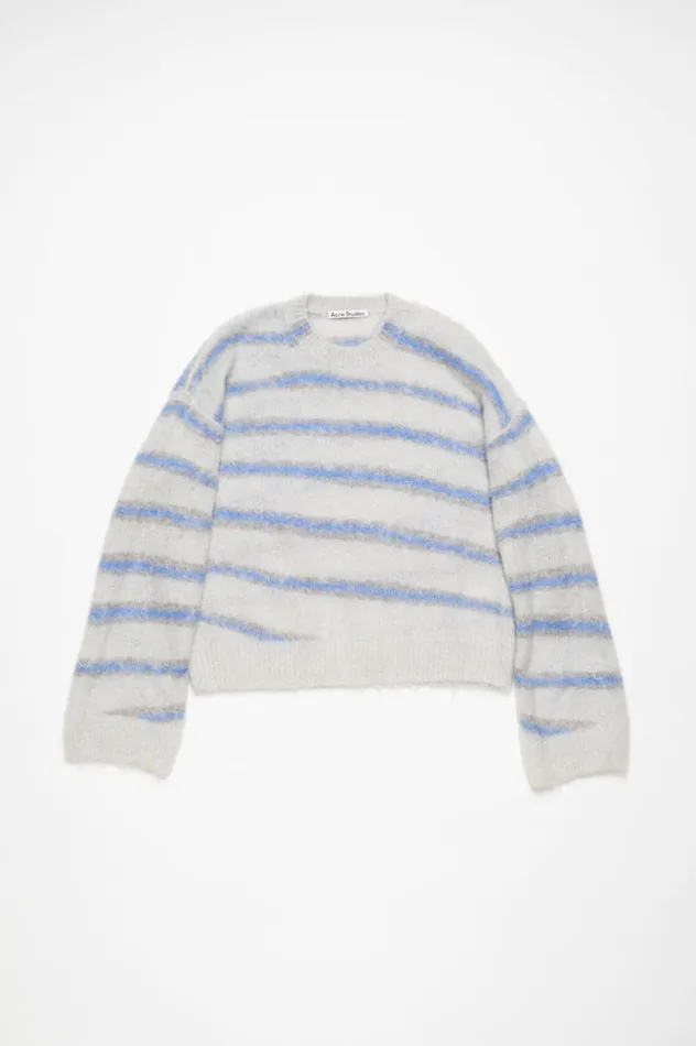 Acne Studios Mohair Blend Jumper Light Greysweet Blue Men Knitwear