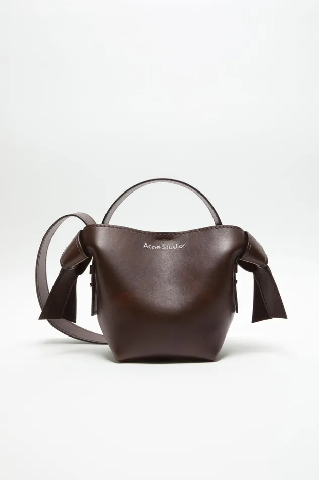 Acne Studios Musubi Mini Shoulder Bag Dark Brown Women Bags