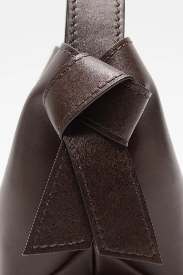 Acne Studios Musubi Mini Shoulder Bag Dark Brown Women Bags