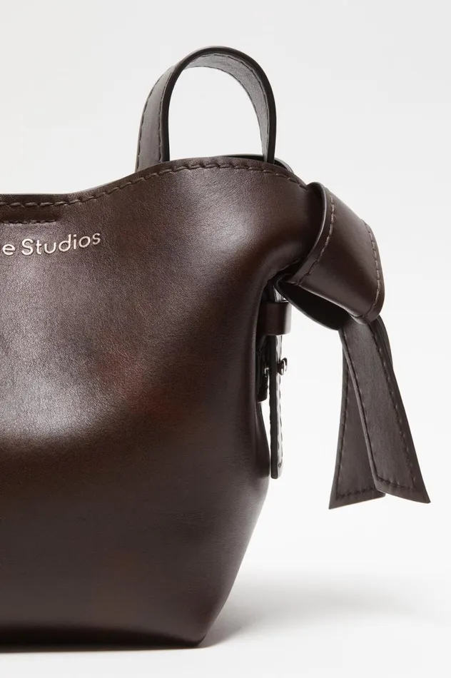 Acne Studios Musubi Mini Shoulder Bag Dark Brown Women Bags