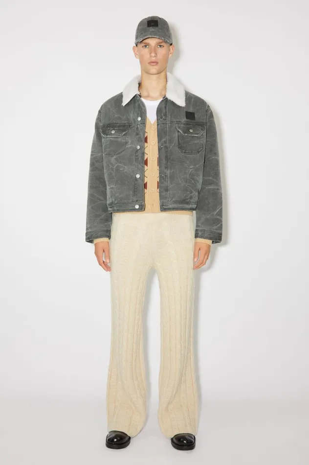 Acne Studios Padded Denim Jacket Carbon Grey Women Outerwear