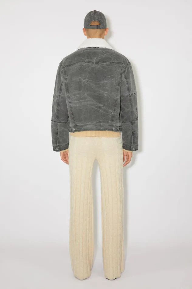 Acne Studios Padded Denim Jacket Carbon Grey Women Outerwear