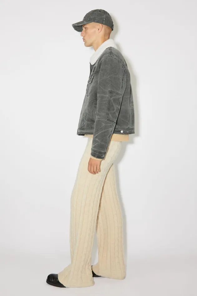 Acne Studios Padded Denim Jacket Carbon Grey Women Outerwear