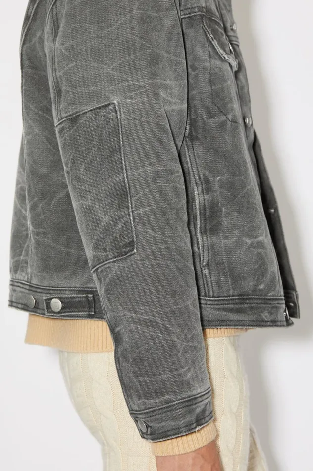 Acne Studios Padded Denim Jacket Carbon Grey Women Outerwear
