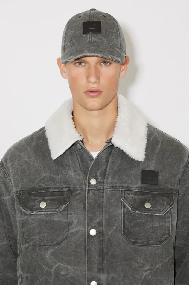 Acne Studios Padded Denim Jacket Carbon Grey Women Outerwear