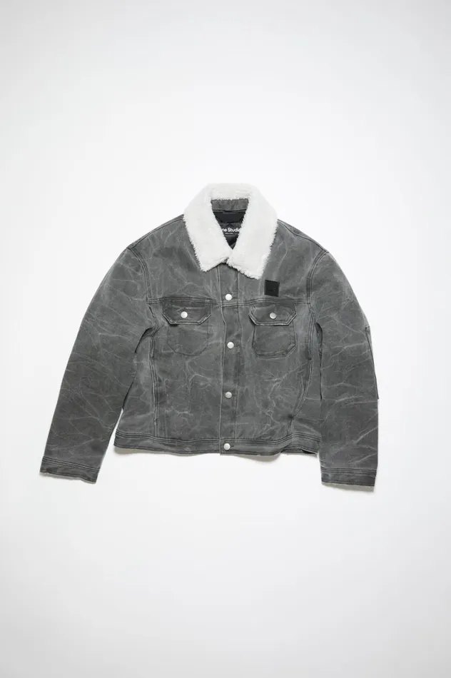 Acne Studios Padded Denim Jacket Carbon Grey Women Outerwear