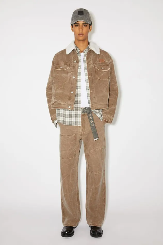 Acne Studios Padded Denim Jacket Toffee Brown Women Outerwear