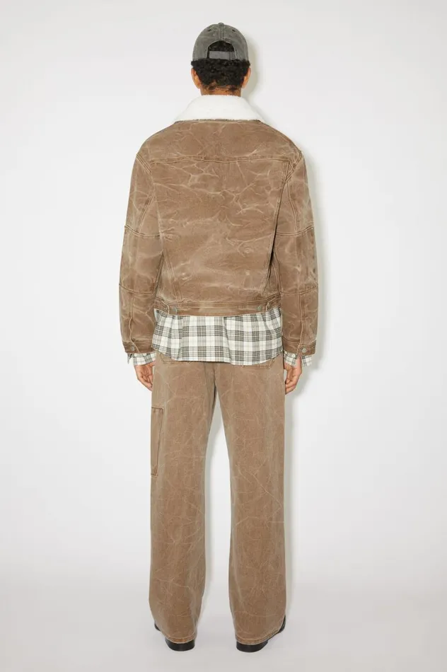 Acne Studios Padded Denim Jacket Toffee Brown Women Outerwear