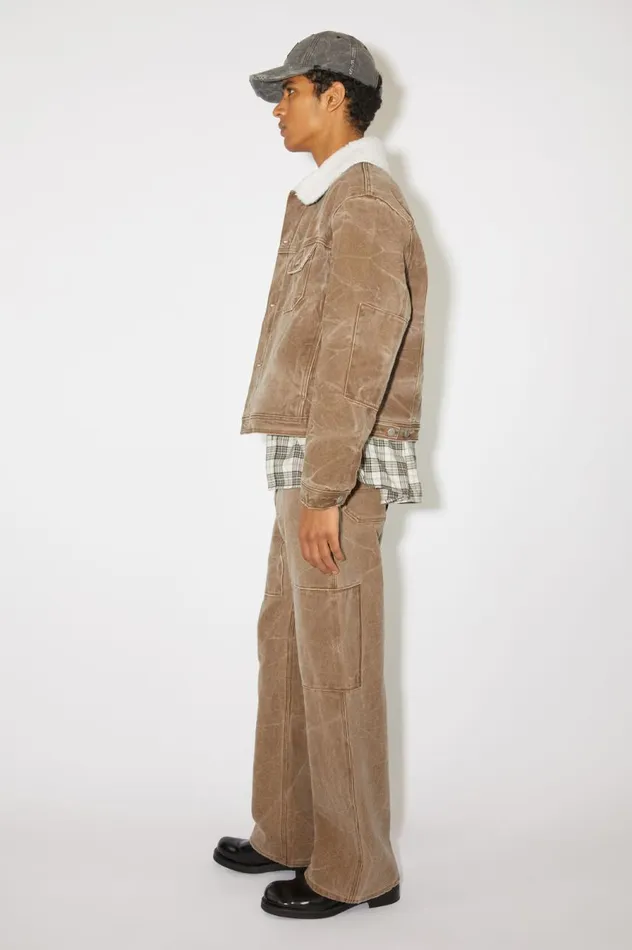 Acne Studios Padded Denim Jacket Toffee Brown Women Outerwear