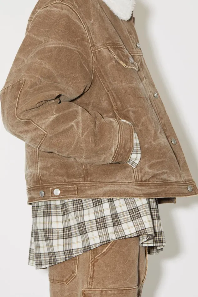 Acne Studios Padded Denim Jacket Toffee Brown Women Outerwear
