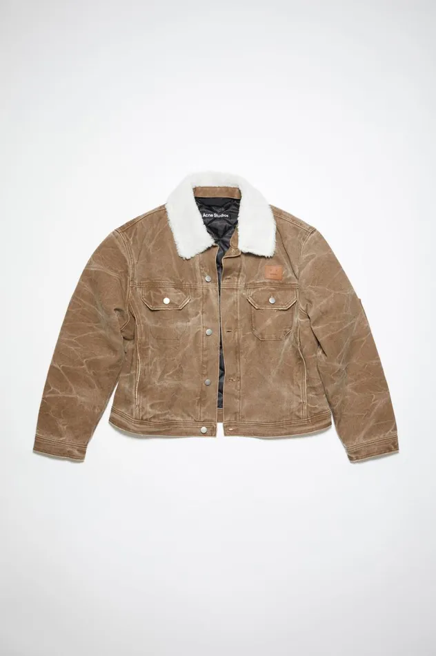 Acne Studios Padded Denim Jacket Toffee Brown Women Outerwear