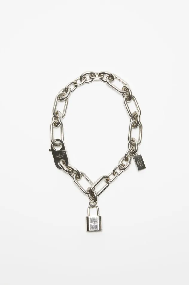 Acne Studios Padlock Chain Bracelet Silver Women Jewellery