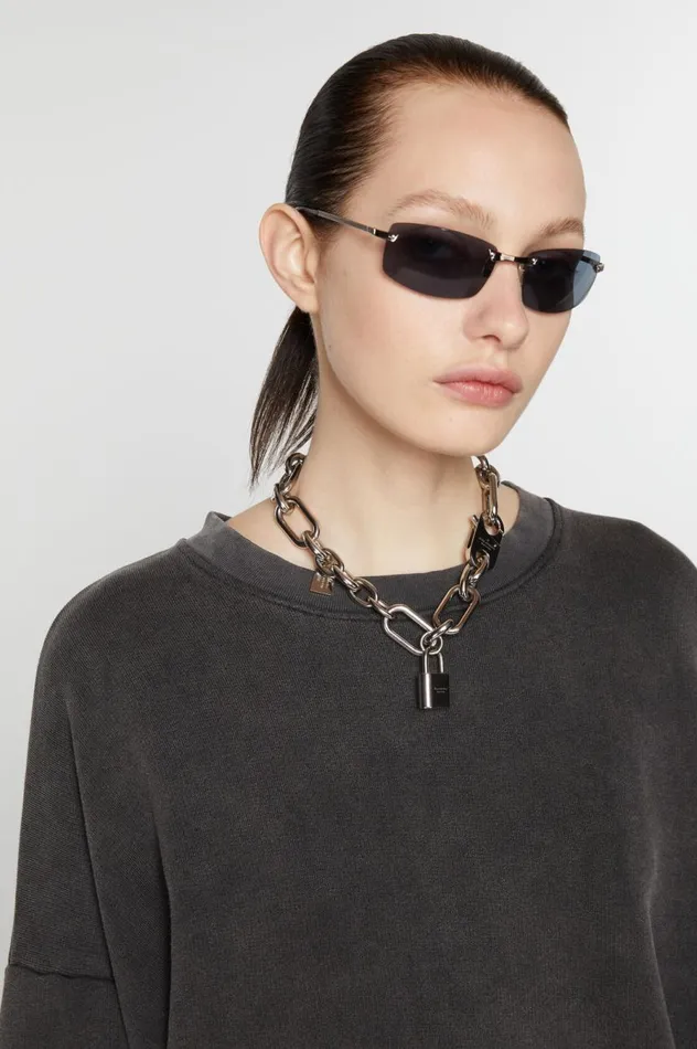Acne Studios Padlock Chain Bracelet Silver Women Jewellery