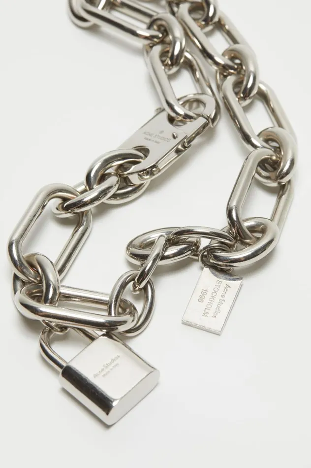 Acne Studios Padlock Chain Bracelet Silver Women Jewellery