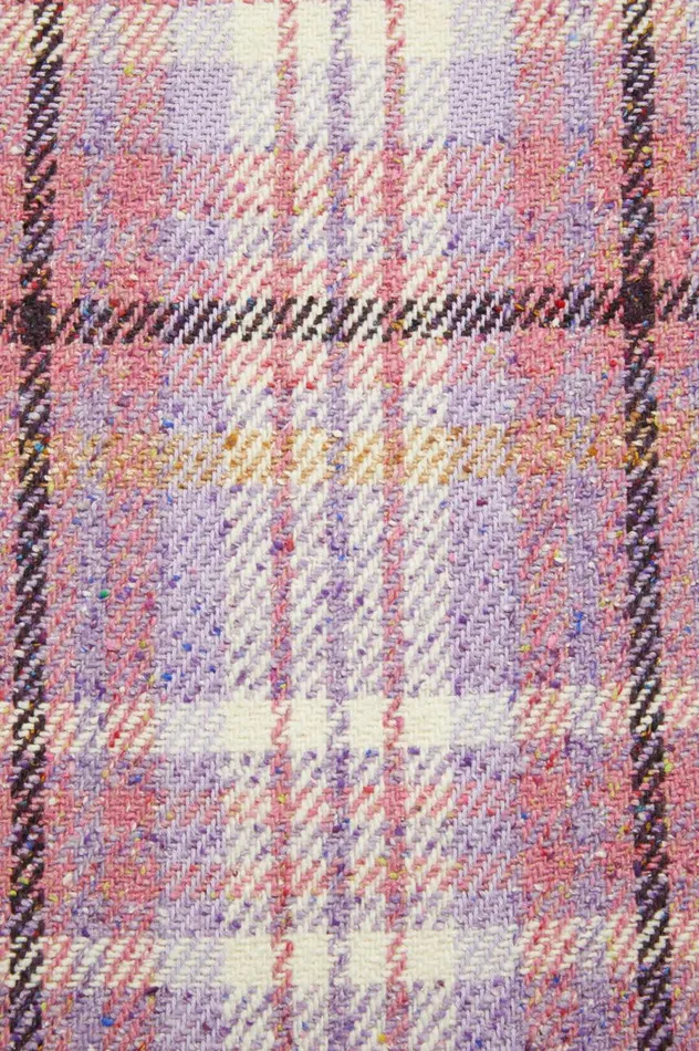 Acne Studios Plaid Fringe Scarf Violet Purple Men Scarves
