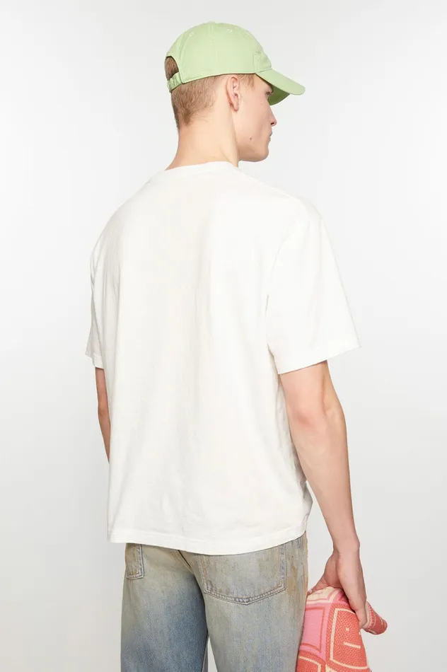 Acne Studios Printed Tshirt 8211 Relaxed Fit Optic White Men Tshirts