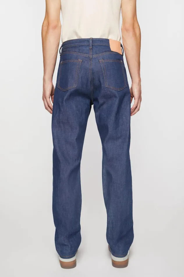 Acne Studios Regular Fit Jeans 1996 Indigo Blue Men Jeans