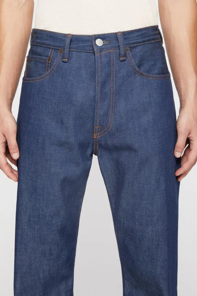Acne Studios Regular Fit Jeans 1996 Indigo Blue Men Jeans