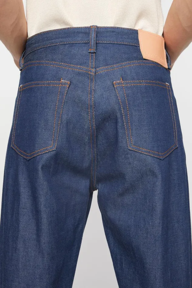 Acne Studios Regular Fit Jeans 1996 Indigo Blue Men Jeans