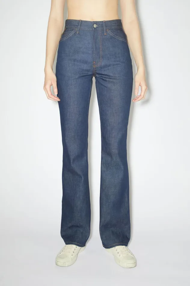 Acne Studios Regular Fit Jeans 8211 1977 Indigo Blue Women Jeans