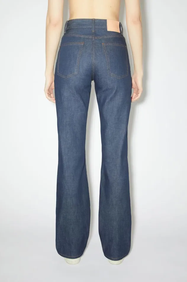 Acne Studios Regular Fit Jeans 8211 1977 Indigo Blue Women Jeans