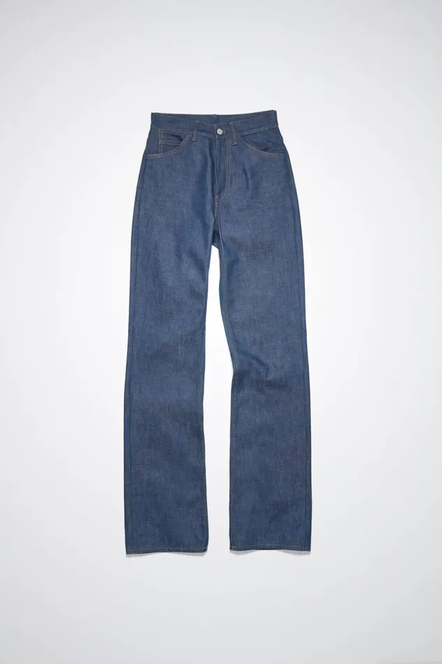 Acne Studios Regular Fit Jeans 8211 1977 Indigo Blue Women Jeans