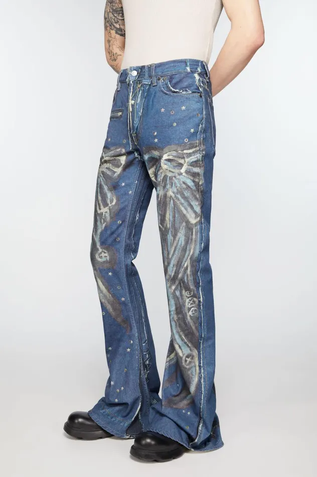 Acne Studios Regular Fit Jeans 8211 2024M Mid Blue Men Trousers