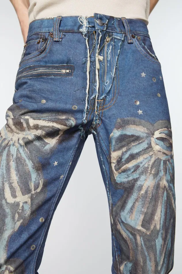 Acne Studios Regular Fit Jeans 8211 2024M Mid Blue Men Trousers