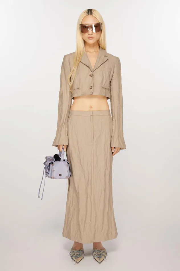 Acne Studios Regular Fit Suit Jacket Cold Beige Women Suit Jackets