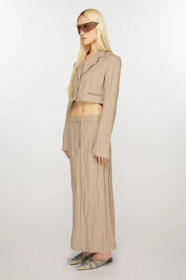 Acne Studios Regular Fit Suit Jacket Cold Beige Women Suit Jackets