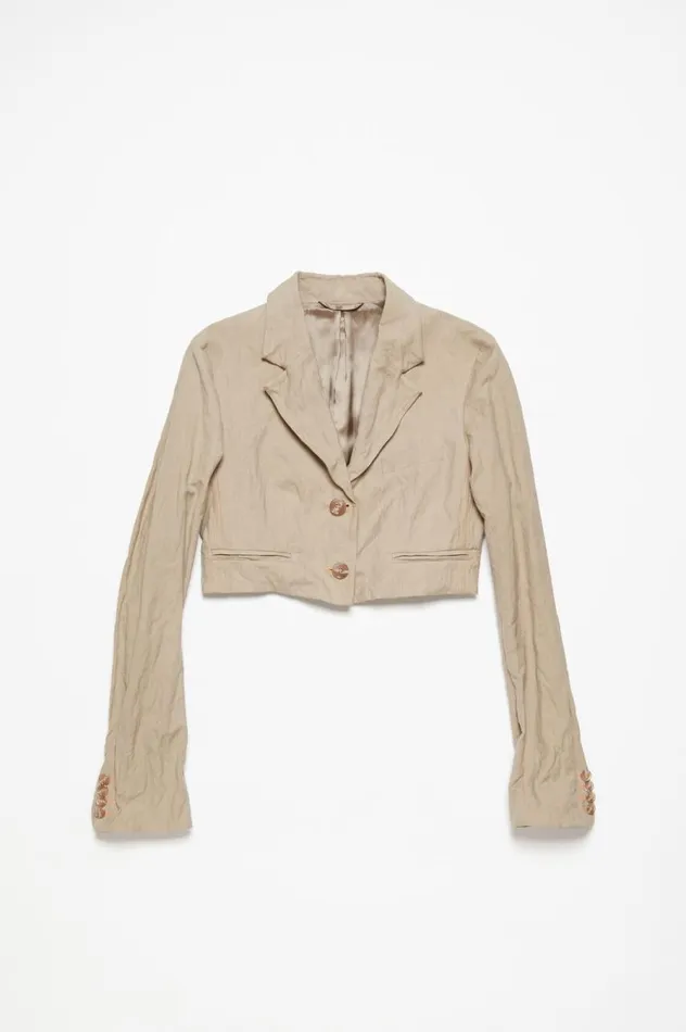 Acne Studios Regular Fit Suit Jacket Cold Beige Women Suit Jackets