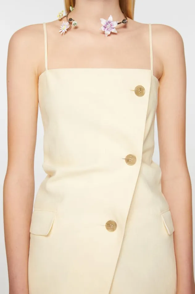 Acne Studios Strap Suit Top Soft Yellow Women Shirts and Blouses