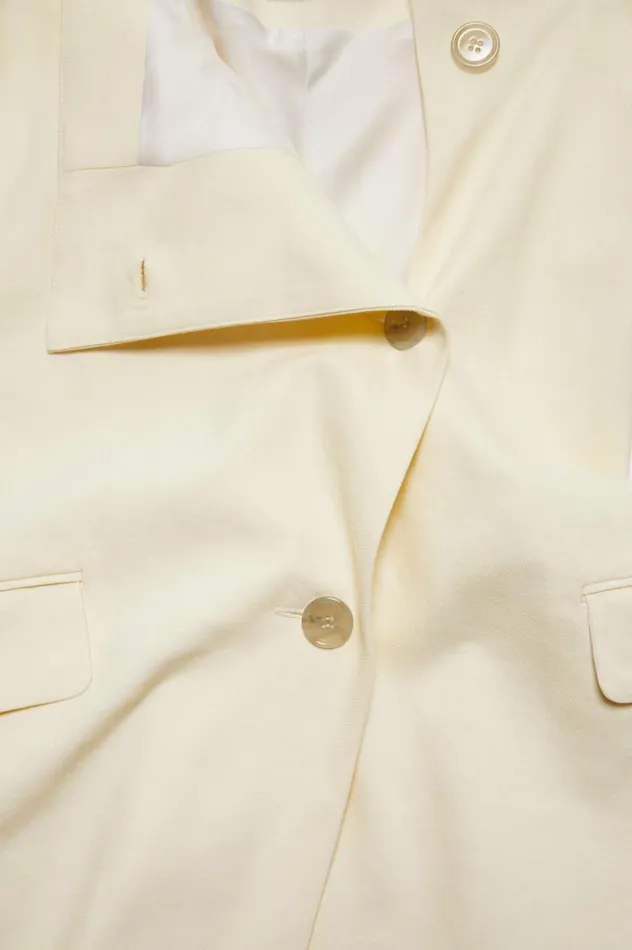 Acne Studios Strap Suit Top Soft Yellow Women Shirts and Blouses