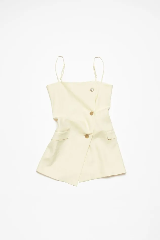 Acne Studios Strap Suit Top Soft Yellow Women Shirts and Blouses